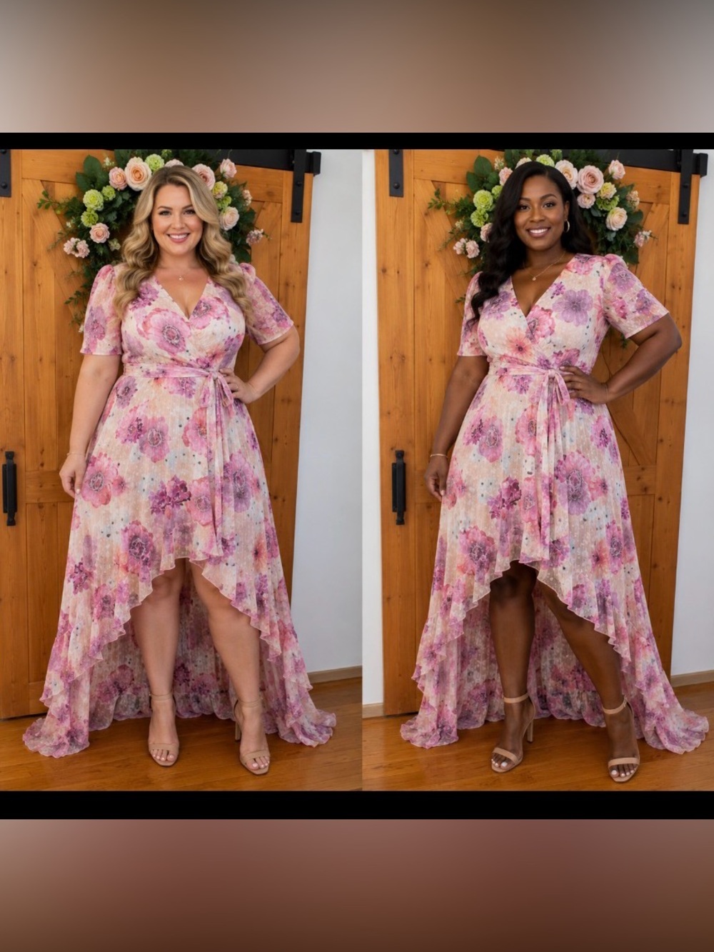 Nightway floral high low dress.  Size 22w 
New with tags.